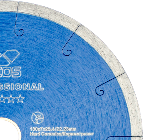 Диск алмазный KEOS Professional 180мм/25,4/22,23/ сплошной (керамогранит) (DBP01.180)